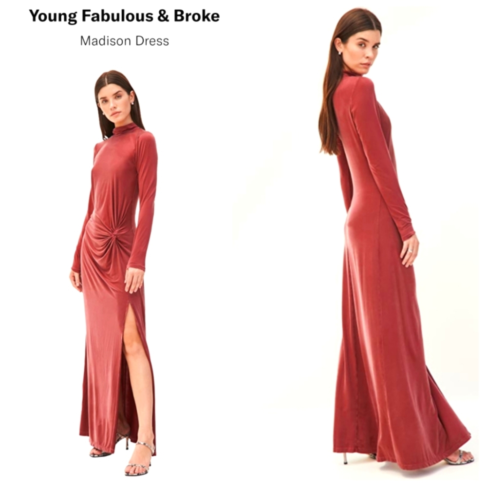 Young Fabulous & Broke Madison Dress in Burnt Brick Size Small NWT